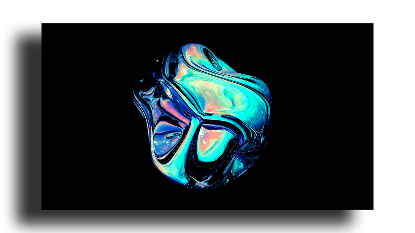 Forma Abstracta 3D en Colores Brillantes